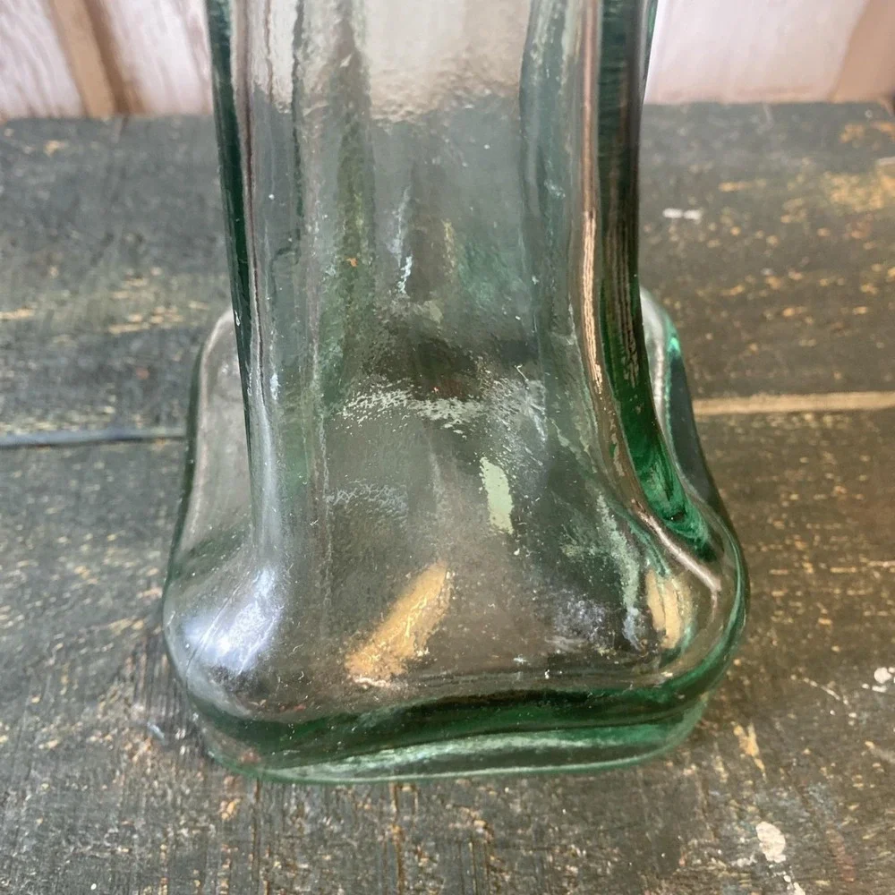 MCM Rosenthal Netters Pale Green Blown Glass Flower Vase Made in Spain‎ 16.5